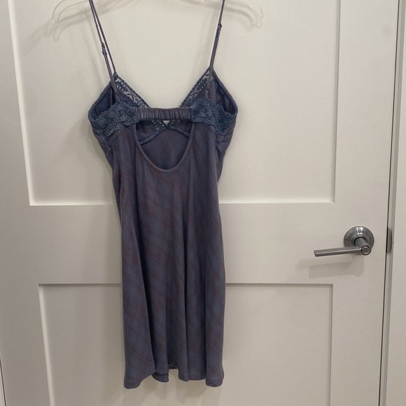 Free People Intimately Flannel Dress Blue - Picture 7 of 7